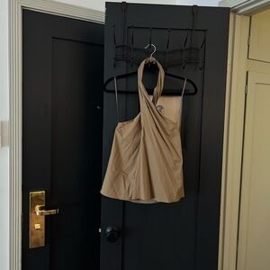 Cotton Tan Halter Top
